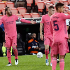 La defensa del Real Madrid hizo aguas en el último duelo ante el Valencia. KAI FÖRSTERLING