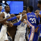 Serge Ibaka, durante el incidente.