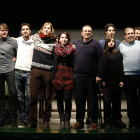 Integrantes de Claro que Podemos Castilla y León ayer, en el Juan del Enzina.