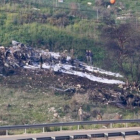 Lugar donde se ha estrellado el avión de combate israelí.