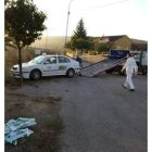 El Skoda Octavia del taxista, en el lugar del asesinato