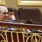 Conde-Pumpido, en la tribuna de invitados en el pleno del Congreso