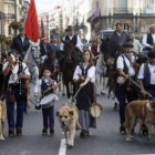 Pastores y mastines leoneses, en la comitiva que reivindica la trashumancia.