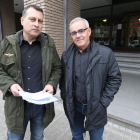 Reiner Cortés y Juan Elicio Fierro, ayer en los juzgados.