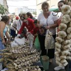 La venta de ajos es el mayor atractivo de la fiesta.