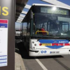 La parada del autobús en la nueva terminal del Aeropuerto de La Virgen del Camino.