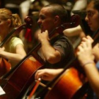 Imagen de archivo de la Joven Orquesta Nacional de España durante un ensayo en León.
