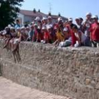 Los alumnos de La Virgen del Camino, junto al puente de piedra