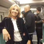 Cayetana Guillén-Cuervo viajó en tren a León para el nuevo programa que emitirá TVE. DL