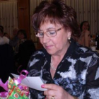 Henar González Antuña recibió numerosos regalos en la cena