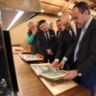Cubelos, Folgueral, Sousa y De Celis (de Endesa), y Ovalle, ayer en la Biblioteca Templaria