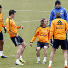 El Real Madrid entrenó ayer en Valdebebas.