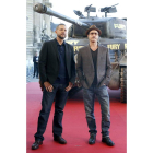 El director David Ayer y el actor Brad Pitt.
