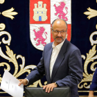 El presidente de las Cortes, Luis Fuentes, en la primera reunión del nuevo mandato. ICAL