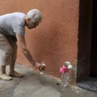 Lugar en el que fue apuñalada ayer una mujer en la localidad de Salt, en Gerona.