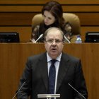 El presidente de la Junta, ayer, en su comparecencia. N. GALLEGO