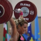 Lidia Valentín cumplió con los pronósticos y se adjudicó con solvencia una nueva edición de la Copa de España de halterofilia. JAVIER LIZÓN