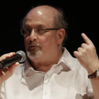 Salman Rushdie, en el Hay Festival. RICARDO MALDONADO