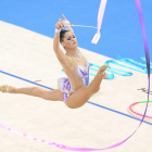 Carolina demostró que con la cinta es toda una campeona.