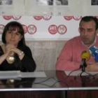 La agente de UGT Mila Ballesteros y Omar Rodríguez valoraron ayer los datos sobre el paro femenino