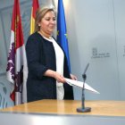Rosa Valdeón, en la rueda de prensa posterior al Consejo de Gobierno. DIEGO DE MIGUEL