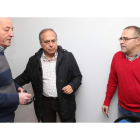 Castro, Rodero y De la Torre, ayer en un hotel de Ponferrada.