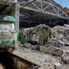 Imagen del estado de una estación tras el bombardeo ruso. SERGEY KOZLOV