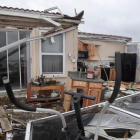 Daños causados en una vivienda de Florida por el huracán 'Matthew'.