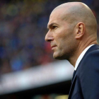 Zidane, durante el partido ante el Barcelona del pasado sábado en el Camp Nou.
