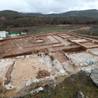 Los trabajos en el yacimiento de Las Pedreiras del Lago estaban ayer muy avanzados.