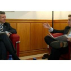 Alfonso Rueda, consejero de la Presidencia de la Xunta y José Antonio De Santiago-Juárez, portavoz d