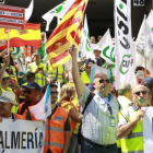 Manifestación de examinadores de tráfico en Madrid.