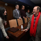 Rodríguez Ponce y Merayo conversaron amigablemente minutos antes del pleno.