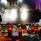Homenaje a Tito Vilanova en el Camp Nou.
