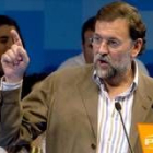Rajoy, ayer, en el Congreso Regional del PP andaluz