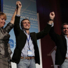 Casado, junto a Aznar y Aguirre en una foto de finales del 2008.