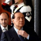 Berlusconi, al salir de su entrevista con el presidente Napolitano