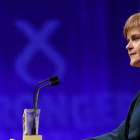 Nicola Sturgeon habla en la conferencia del SNP.