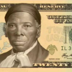 Billete simulado de 20 dólares con la imagen de Harriet Tubman.