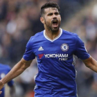 Diego Costa celebra un gol con el Chelsea.