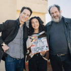 El director leonés Alejandro Suárez y los actores Daniela Pe. NATXO MARTÍNEZ