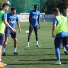 Hoy, último entrenamiento en Compostilla. ANA F. BARREDO