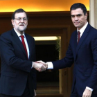 Rajoy y Sánchez, el pasado 23 de diciembre en la Moncloa.
