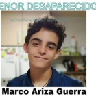 Un fragmento del cartel que ha difundido SOS Desaparecidos para encontrar a Marco Ariza.