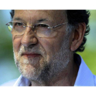 Mariano Rajoy, durante su intervención en el acto que ha tenido lugar en Soutomaior.