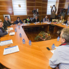 Reunión celebrada ayer en la sede de la Consejería en Valladolid.