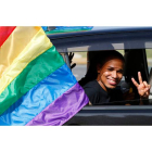 Manifestante en el Día del Orgullo Gay en Madrid. ORLANDO BARRÍA