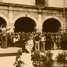 Presos republicanos en el campo de concentración de San Marcos. FUNDACIÓN 27 DE MARZO