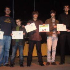 Foto de familia de los galardonados en los actos de la semana