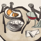 ‘Una mesa para Baco’, del joven artista Israel Rodríguez. DL